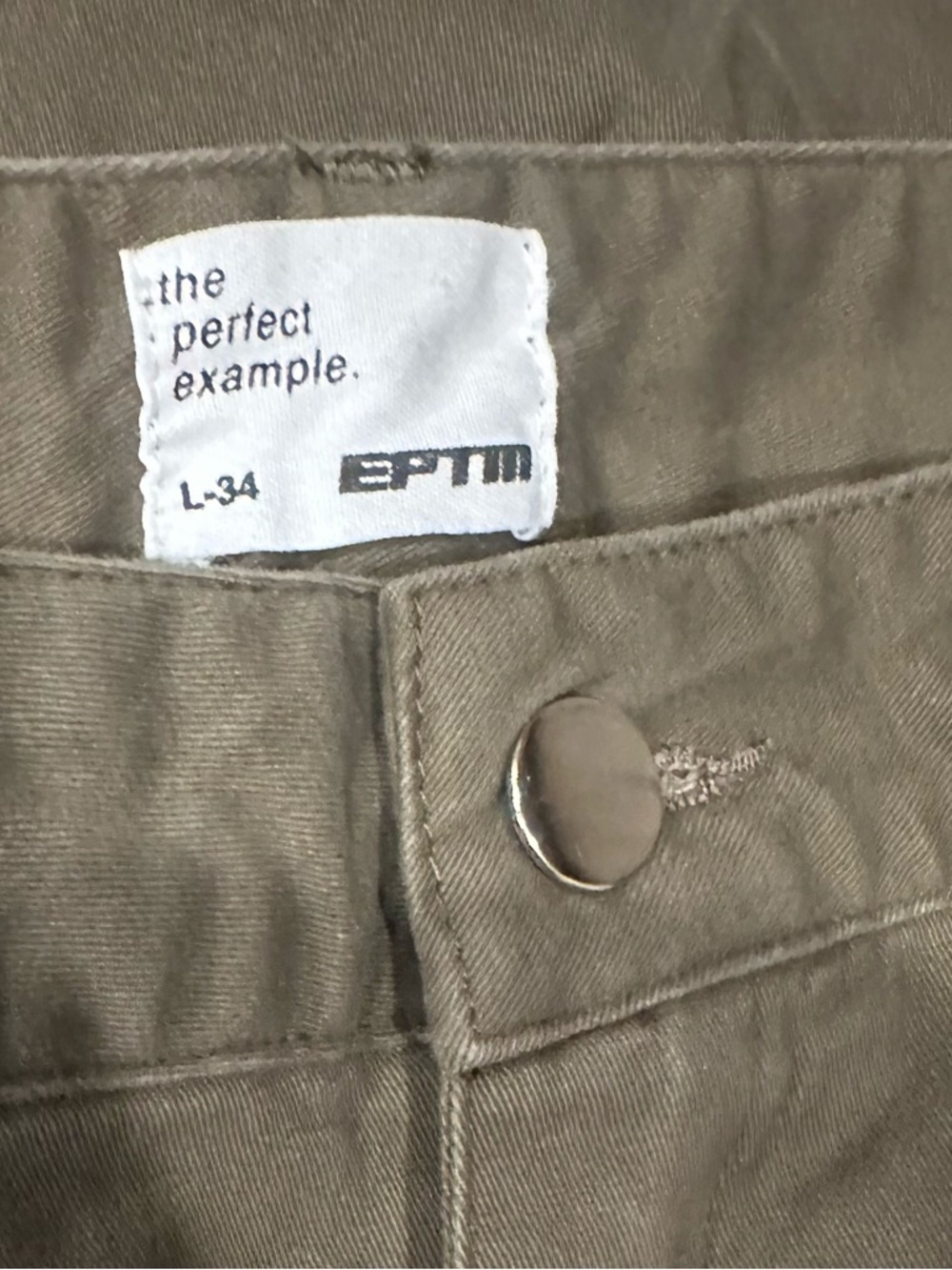 EPTM Men's Olive Cargo Cotton Pants 32/34 - Picture 3 of 4